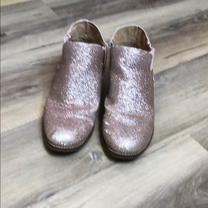 Hanna Anderson pink glitter ankle boots